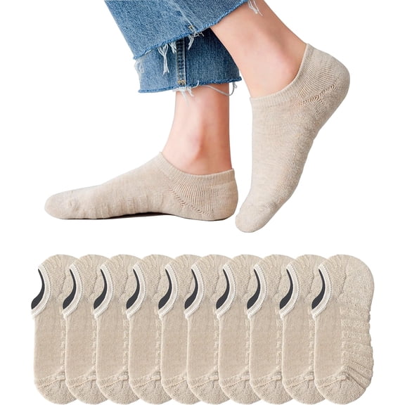 No Show Athletic Socks 5-10 Pairs Hiking Running Ankle Socks For Women Cushion Low Cut Socks
