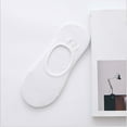 thumbnail image 1 of No Show Cotton Liner Socks, No Slip Socks With Gel Tab, Comfortable For Daily Wear, White One Size, Size One Size, 1 of 5