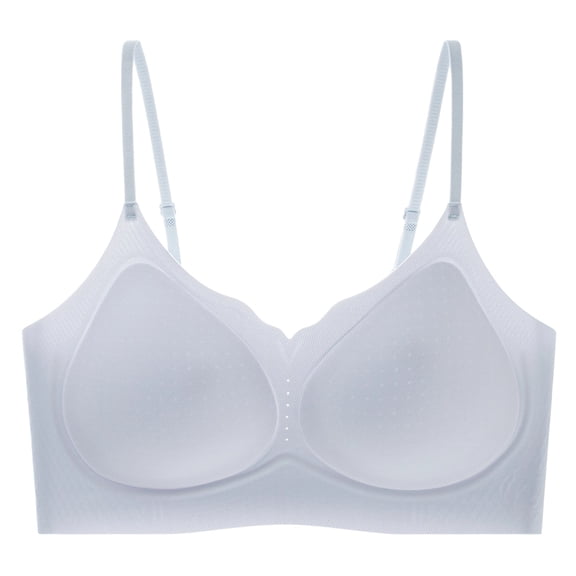 No Show Everyday Bras - Women's Breathable Push-Up Bra for Everyday Wear Blue Xxl