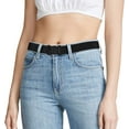 thumbnail image 1 of No Show Invisible Women Belt Crop Tuck Band Elastic Stretch Adjustable No Show Web Belt, 1 of 8