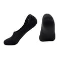 thumbnail image 1 of No Show Mesh Socks Breathable Invisible Loafer Liners Non Slip Silicone Grip Moisture Wicking Cotton Thin Cut Footies Black, 1 of 3