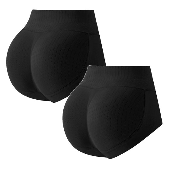 No Show Panties for Women Lifting Booty Pads Underwear High Waisted Tummy Control Boyshorts Stretchy Shapewear