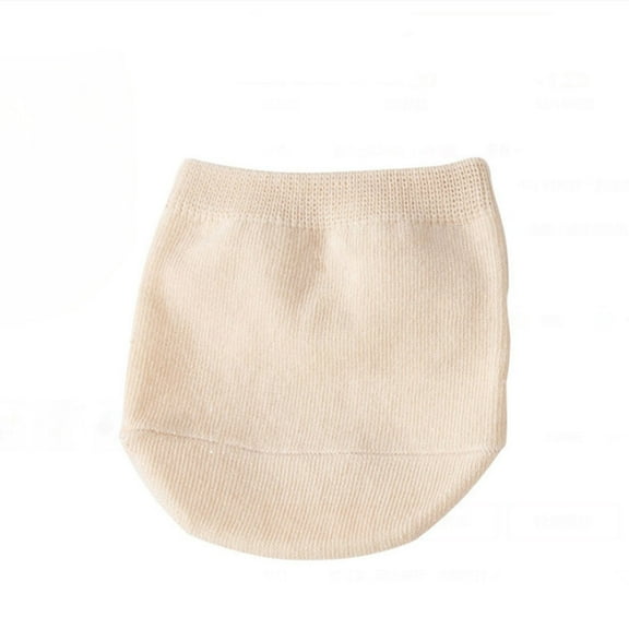 No-Show Silicone Grip Socks | Invisible Liner Socks for Sneakers, Loafers & Flats Under 5$, Hontri Cotton Half Socks Toe Topper Liner Socks Toe , Brown, One Size