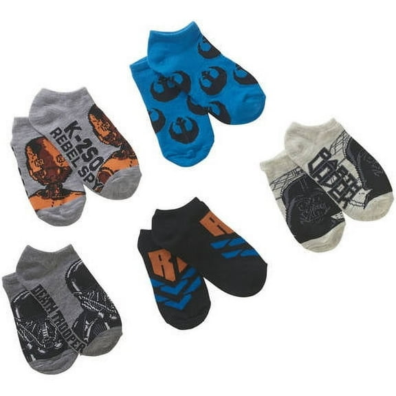 No Show Socks, 5 Pairs (Little Boys & Big Boys)