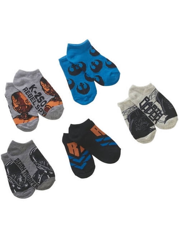 No Show Socks, 5 Pairs (Little Boys & Big Boys)
