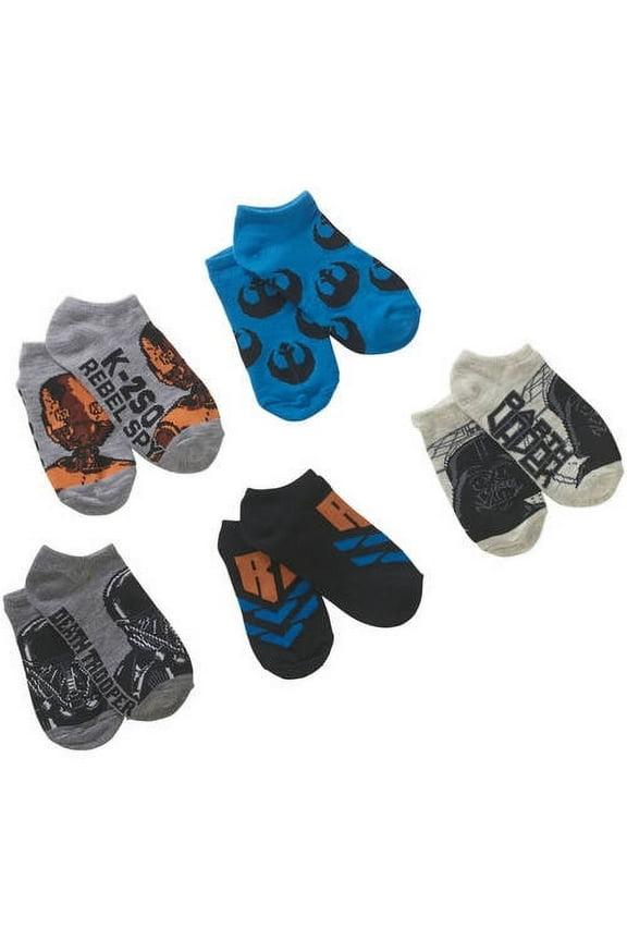 No Show Socks, 5 Pairs (Little Boys & Big Boys)