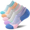 thumbnail image 1 of No Show Socks - Athletic Running Thick Cushioned Socks (5 Pairs), 1 of 6