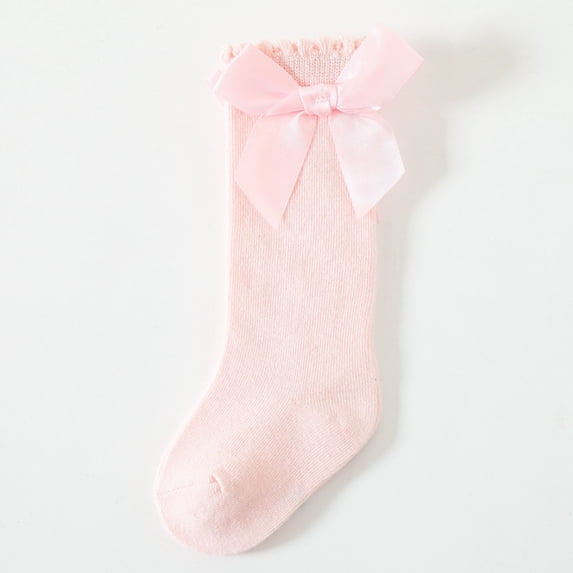 No Show Socks Girls Girls Knee High Socks Bow Stockings Toddler Breathable Long Tube Knit Cute Socks Thin Socks Girls 1-2Y