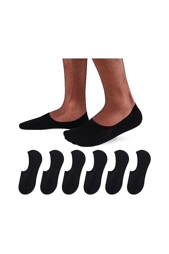 No Show Socks Men 6/8 Pack Invisible Low Cut Non Slip Short Socks Size 5-11/10-13