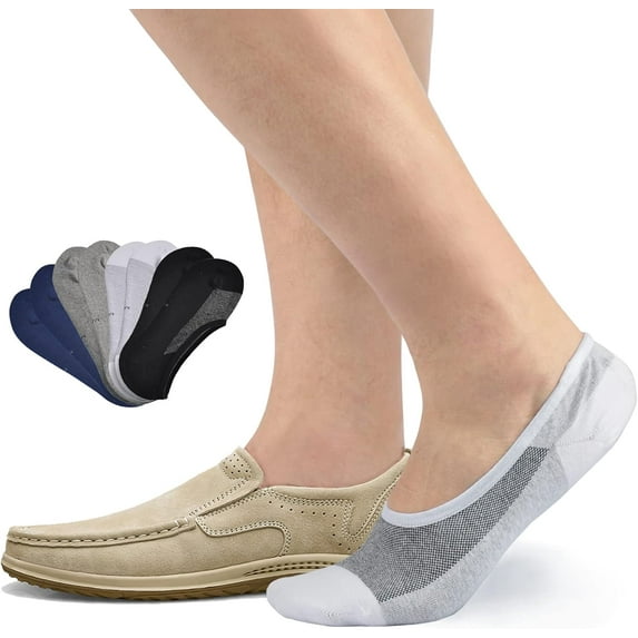 No Show Socks Men Breathable Non Slip Low Cut Socks Women Cotton Durable Invisible Socks Loafers 7-15