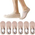 thumbnail image 1 of No Show Socks Men Non Slip Low Cut Thin Socks for Loafers Boat 6 Pairs, 1 of 5