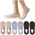 thumbnail image 1 of No Show Socks Men Non Slip Low Cut Thin Socks for Loafers Boat 6 Pairs, 1 of 5