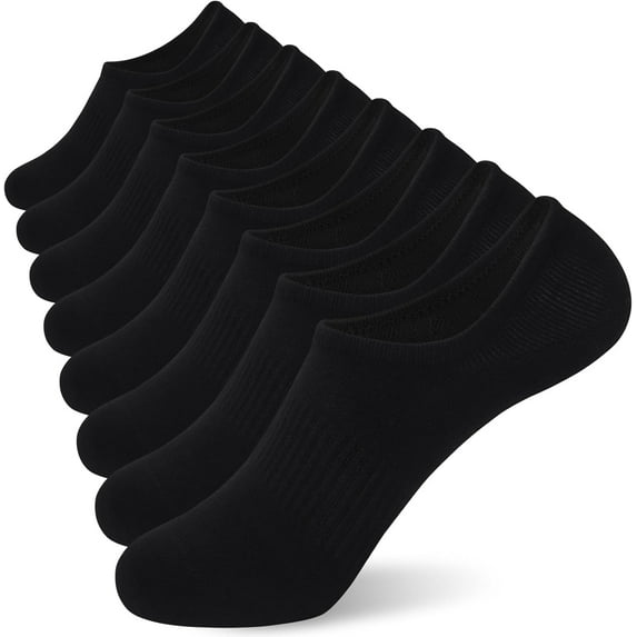 No Show Socks Mens 8 Pair Invisible Low Cut Socks With Arch Support