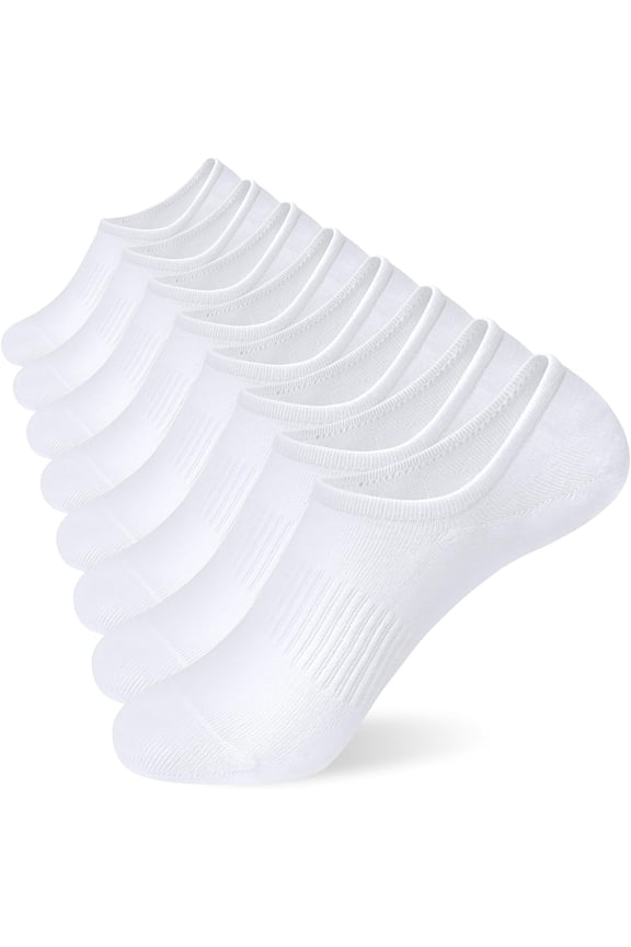 Socks Mens 8 Pair Invisible Low Cut Socks With Arch Support