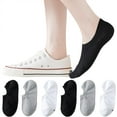 thumbnail image 1 of No Show Socks Women Cotton Low Cut Flat Boat Liner Socks Non Slip 12 Pairs 6 Pairs, 1 of 5