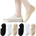 thumbnail image 1 of No Show Socks Women Cotton Low Cut Flat Boat Liner Socks Non Slip 12 Pairs 6 Pairs, 1 of 5