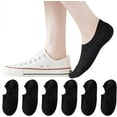 thumbnail image 1 of No Show Socks Women Cotton Low Cut Flat Boat Liner Socks Non Slip 12 Pairs 6 Pairs, 1 of 5