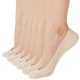 thumbnail image 1 of No Show Socks Women Invisible Low Cut Socks ladies Nylon Footies Thin Non Slip Boat Sneaker Flat liner 4/6 pairs WJB, 1 of 7