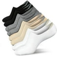 thumbnail image 1 of No Show Socks Women Low Socks Non Slip Flat Boat Line 4/8 Pairs, 1 of 1