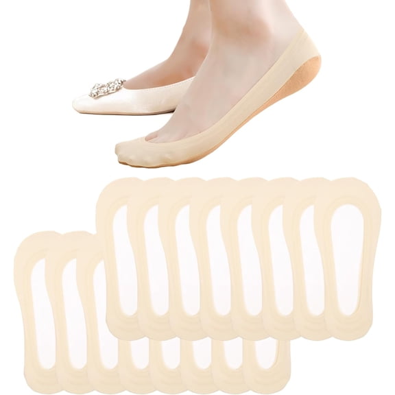 No Show Socks Womens 4-8 Pairs Low Cut Liner Non Slip Socks for Women Size 5-12 Footies Invisible Socks for Flat Boat