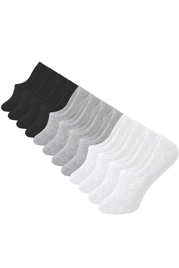 No Show Socks Womens, 6 Pairs Ankle Socks for Women Size 6-10
