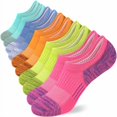 thumbnail image 1 of No Show Socks Womens Athletic Cushion Ankle Footies Low Cut 5-6 Pairs, 1 of 6