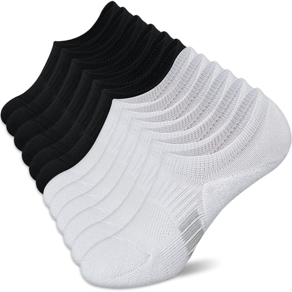 No Show Socks Womens Athletic Cushion Ankle Footies Low Cut Socks 5-6 Pairs