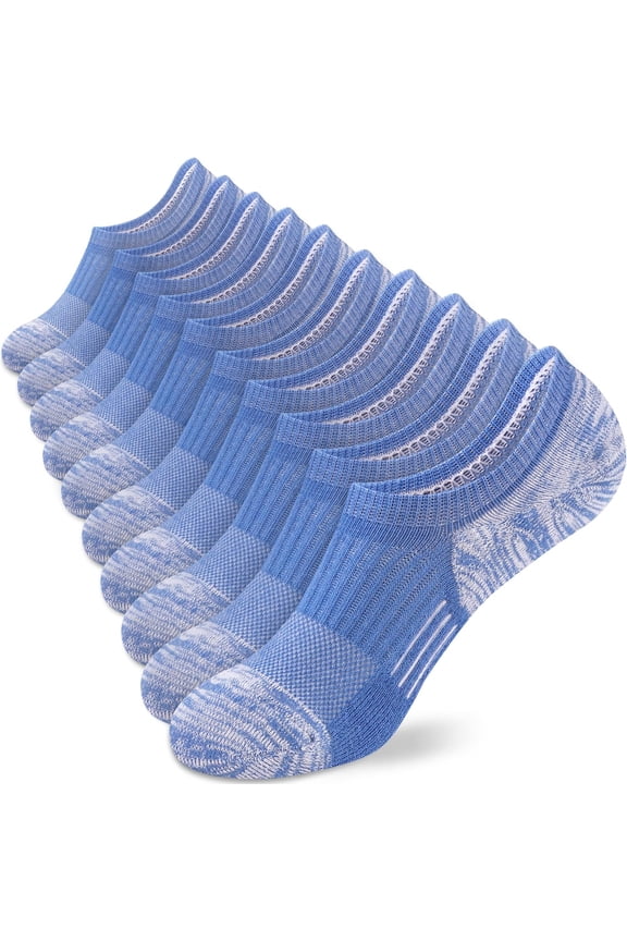 No Show Socks Womens Athletic Cushion Ankle Footies Low Cut Socks 5-6 Pairs