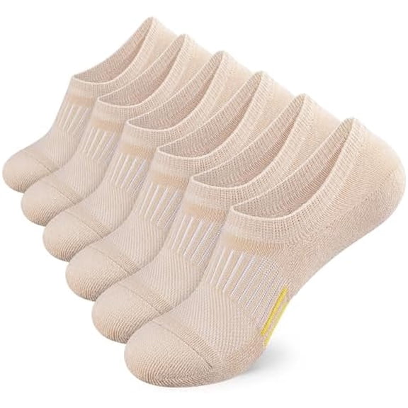 No Show Socks Womens Athletic Cushioned Low Cut Sports Running Ankle Socks for Women 6 Pairs