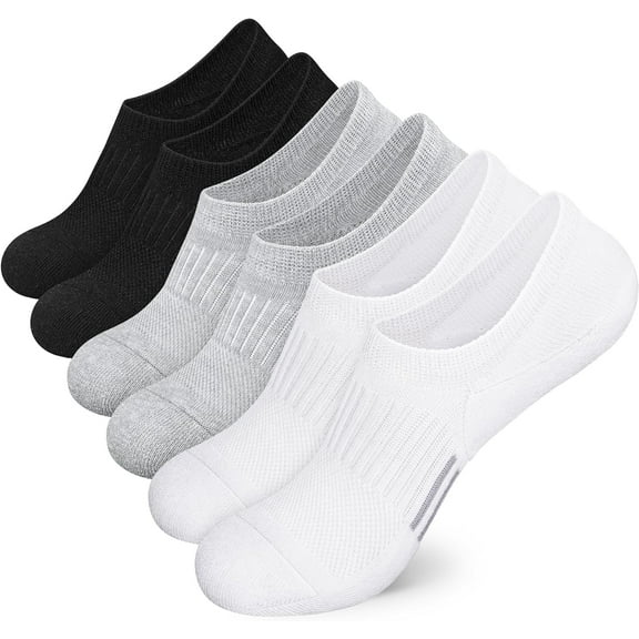 No Show Socks Womens Athletic Cushioned Low Cut Sports Running Ankle Socks for Women 6 Pairs