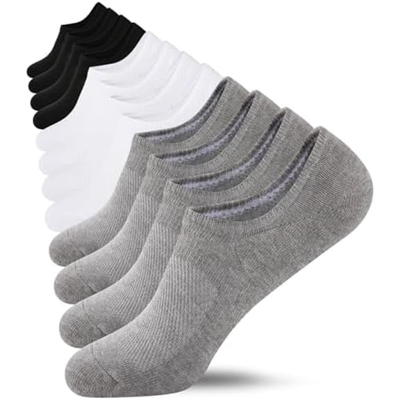 No Show Socks Womens Cotton Low Cut Non Slip Casual Socks Invisible Flat Boat Liner Socks (6/9 Pairs)
