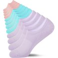 thumbnail image 1 of No Show Socks Womens Cotton Low Cut Non Slip Casual Socks Invisible Flat Boat Liner Socks (6/9 Pairs), 1 of 5