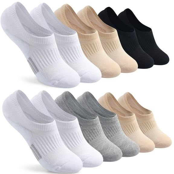 No Show Socks Womens Cushioned Low Cut Athletic Hidden Liner for Sneakers Ankle Invisible Running Socks 4/6 Pairs