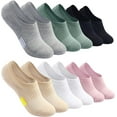 thumbnail image 1 of No Show Socks Womens Cushioned Low Cut Athletic Hidden Liner for Sneakers Ankle Invisible Running Socks 4/6 Pairs, 1 of 1
