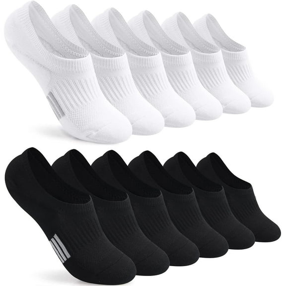 No Show Socks Womens Cushioned Low Cut Athletic Hidden Liner for Sneakers Ankle Invisible Running Socks 4/6 Pairs