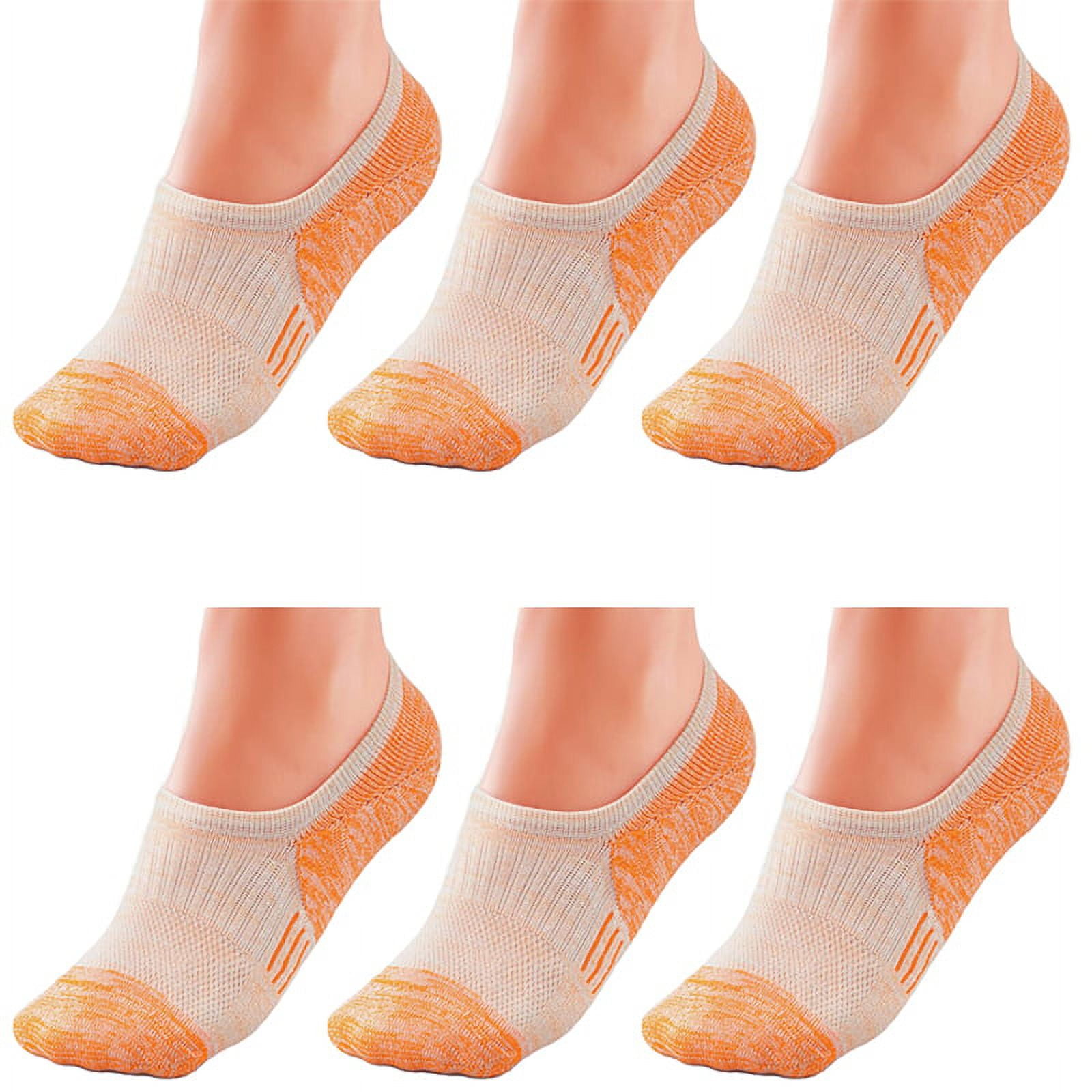 在庫なしHidden Socks White / Orange ヒデゥン　ソックス レッグウェア