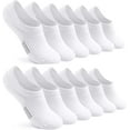 thumbnail image 1 of No Show Socks Womens Cushioned Low Cut Invisible Footies for Running Athletic Gym Ankle Socks 6 Pairs, 1 of 6