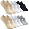 thumbnail image 1 of No Show Socks Womens Cushioned Low Cut Invisible Footies for Running Athletic Gym Ankle Socks 6 Pairs, 1 of 1