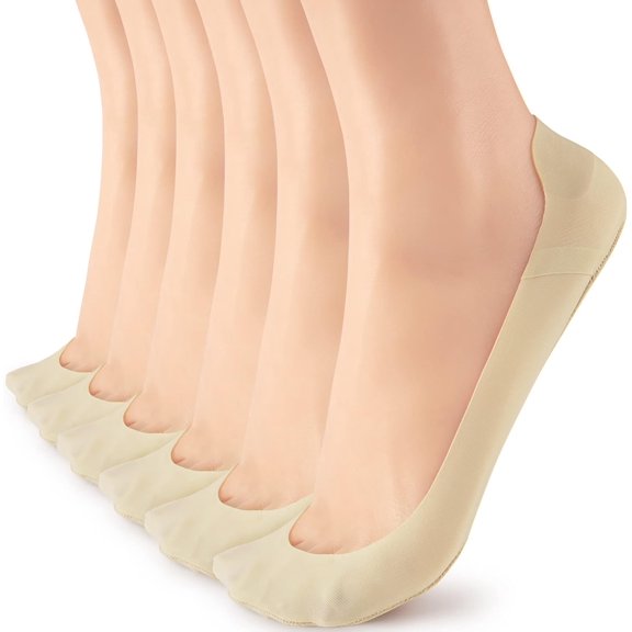 No Show Socks Womens Liner Socks Ultra Low Cut Non Slip Invisible Socks for Flats