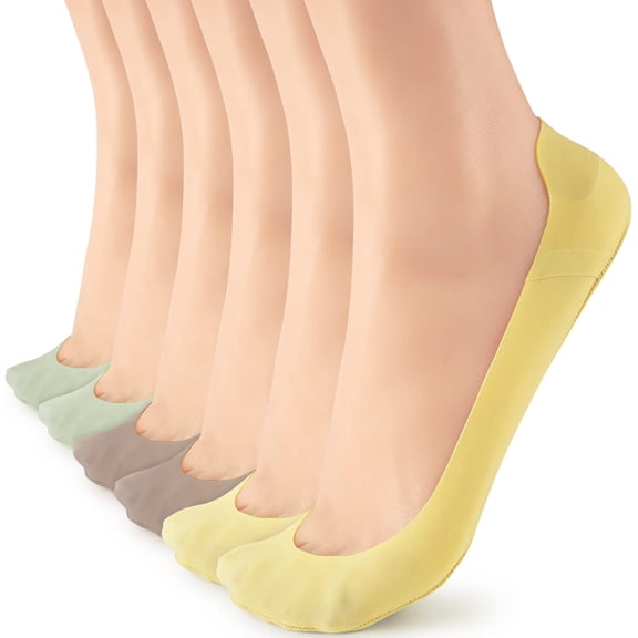 No Show Socks Womens Liner Socks Ultra Low Cut Non Slip Invisible Socks for Flats
