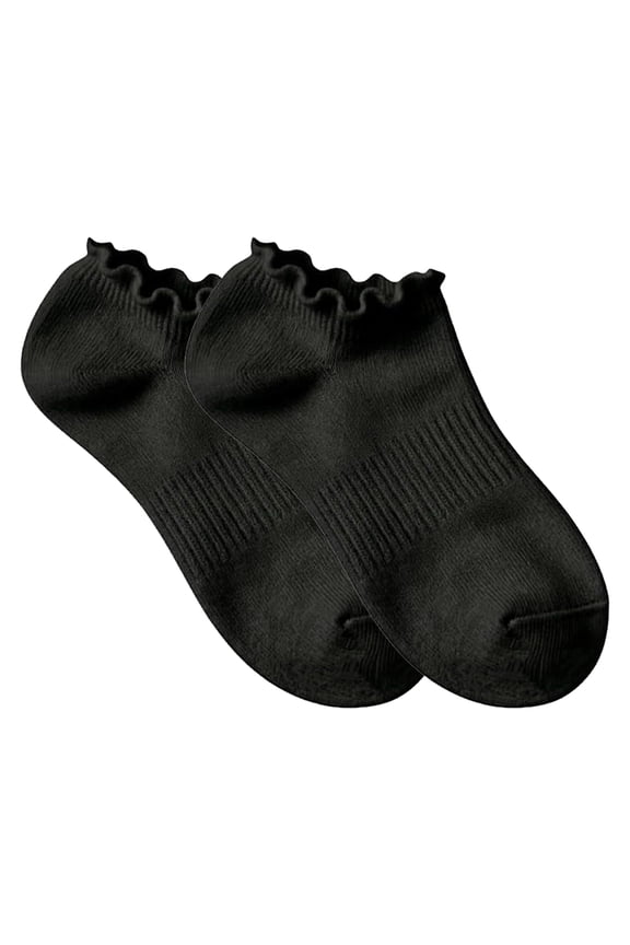 No Show Socks Womens Low Cut Non Slip Cute Ankle Frilly Short Cotton Socks Skin Friendly Lightweight Classic Sock 1 Pairs