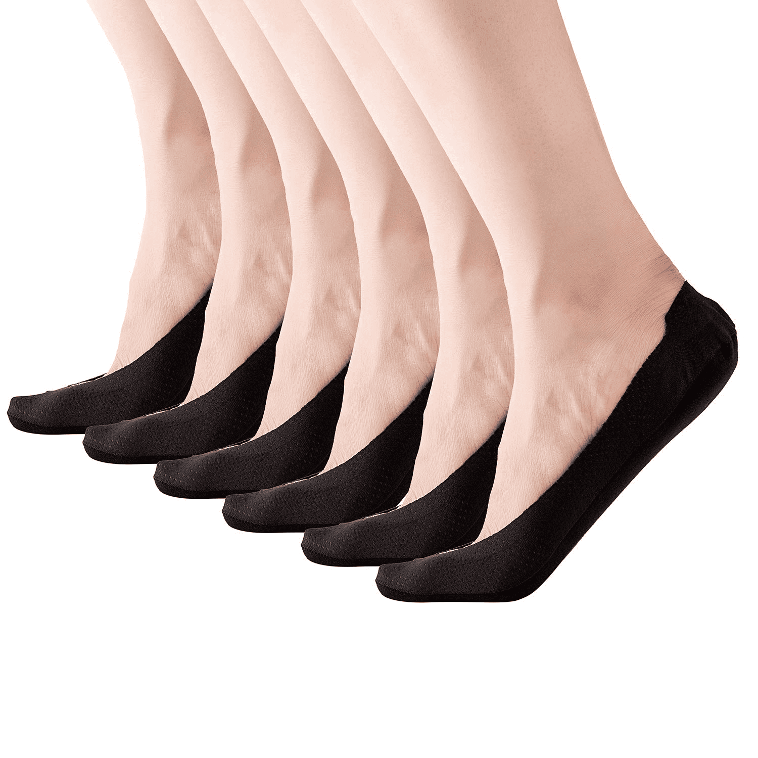 No Show Socks Low Cut Non-Slip Athletic Socks Black For Womens
