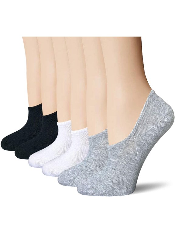 No Show Socks Womens Thin Ankle Low Cut Cotton Footies for Flats Slip On Sneakers Loafer