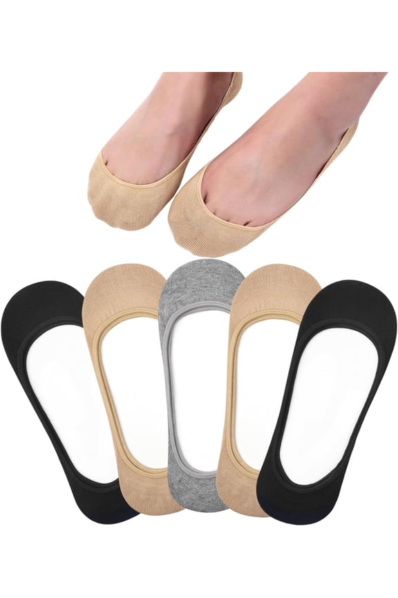 No Show Socks Womens, Ultra Low Cut Liners Non Slip Footies for Flats Hidden Invisible Boat Summer 3 to 8 Pairs