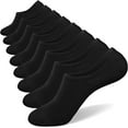 thumbnail image 1 of No Show Socks for Men 6/8 pack Cotton Thin Low Cut Non Slip for Loafer Flats Sneakers 5-8/9-11/12-15, 1 of 1