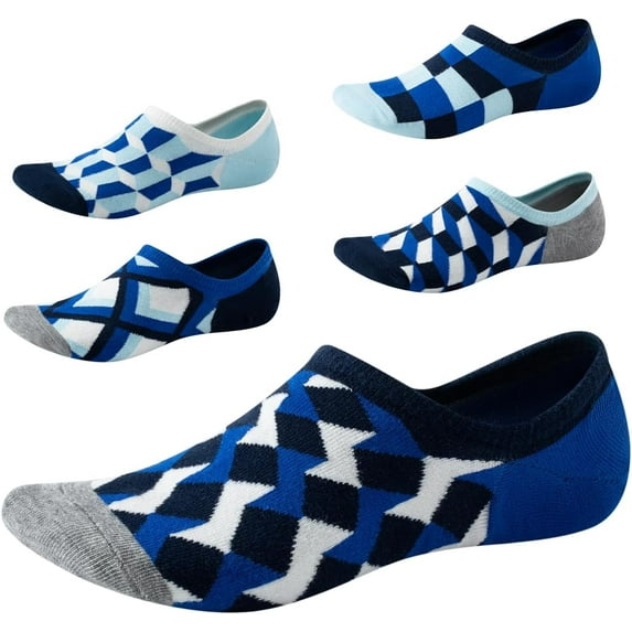 No Show Socks for Men&Women-Low Cut with Non Slip Grip-Invisible Socks for Oxfords Sneakers Size7-12 5 Pairs