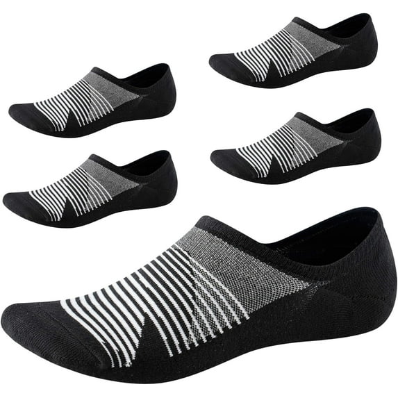 No Show Socks for Men&Women-Low Cut with Non Slip Grip-Invisible Socks for Oxfords Sneakers Size7-12 5 Pairs