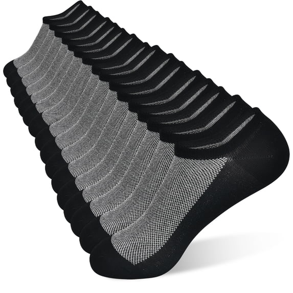 SkiBeaut Mens No Show Socks Low Cut Ankle Athletic Socks with Cushion Cotton Invisible Liner Socks 8 Pack