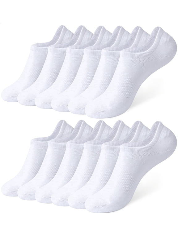 No Show Socks Womens 6 pairs, Low Cut Invisible Cotton Ankle Socks for sport or leisure,Size 6-9