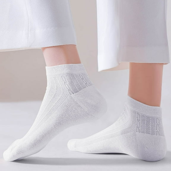 No Show Socks for Womens Low Cut Ankle Socks Non Slip Flat Boat Invisible Liner Cotton Cushion Athletic Sock Low Cut Breathable Casual Thin Non-Slip